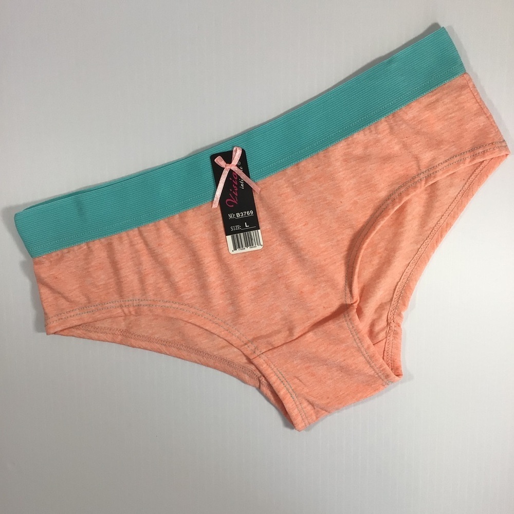 Vision Intimate Blue and Orange Panties Underwear - Size Large